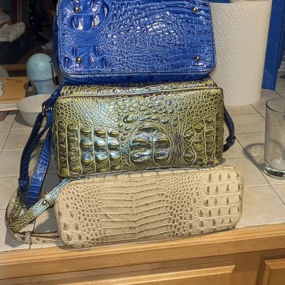 Brahmin Melbourne three Croc-Embossed Backpacks to choose from all Gold hardware - Picture 10 of 11
